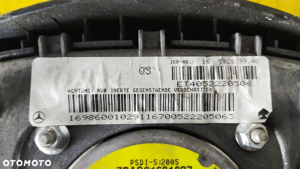 MERCEDES W169 PODUSZKA AIRBAG KIEROWCY 1618289940 - 2