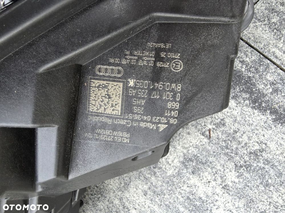 AUDI RS4 A4 S4 8W0 8W B9 LIFT Kompletne Lampy przód Full Led Matrix HD Czarne 8W0941035K 8W0941036J Ciemne - 15