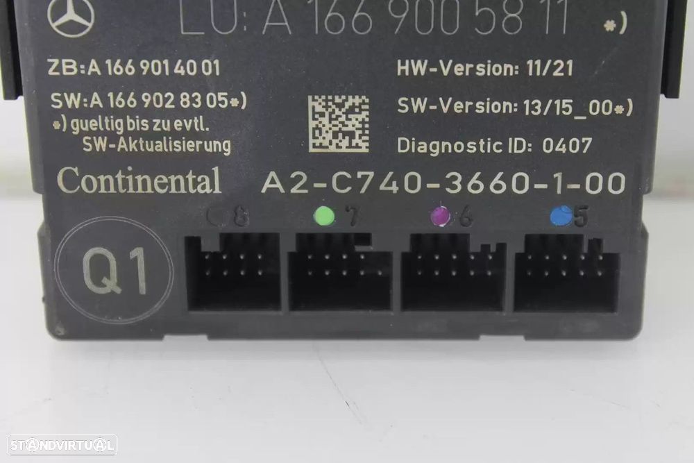MODULO ELECTRONICO MERCEDES-BENZ CLASSE B 2014 -A1669005811 - 2