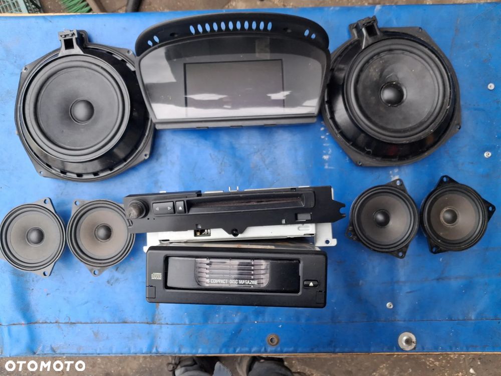 BMW E60 E61 E90 E87 Zestaw Radio LCI M-ASK Harman Becker 65.12 6940032 Navi Nawigacja Zmieniarka CD Alpine 65126938975 Ekran wyświetlacz LID MID 6582 6945661 Głośnik głośniki 6923174 Subwoofer 6929100 KOMPLETNY ZESTAW - 2