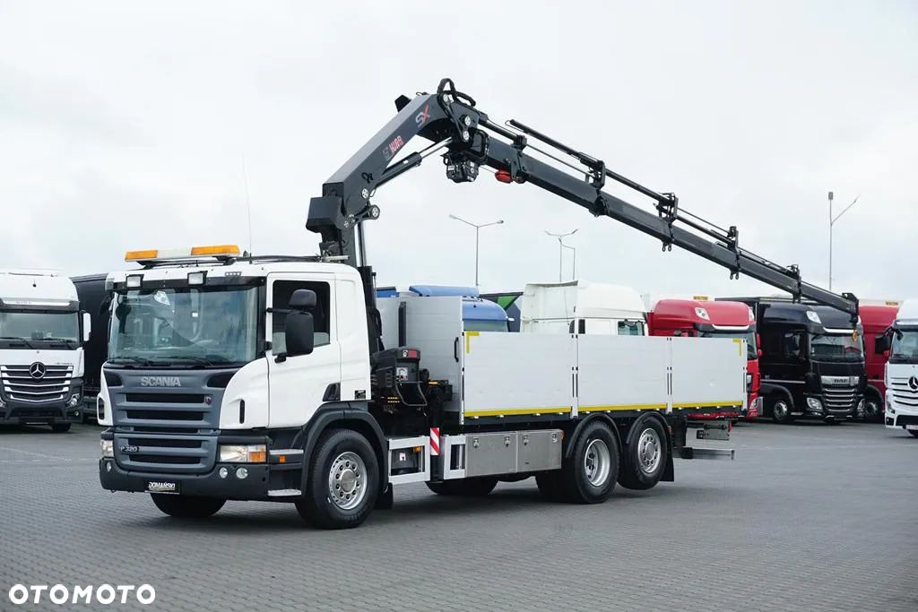 Scania P 320 / 6 X 2 / SKRZYNIOWY + HDS / HIAB 211 EP - 5 / OŚ SKRĘTNA   / WYS. 14 M - 1