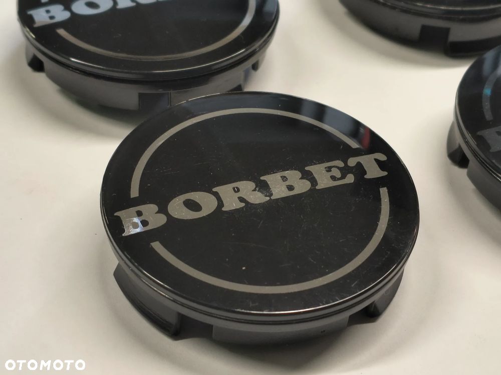 BORBET 56mm Dekielki Emblematy Znaczki Czarne 74404 zaślepki do alufelg - 2