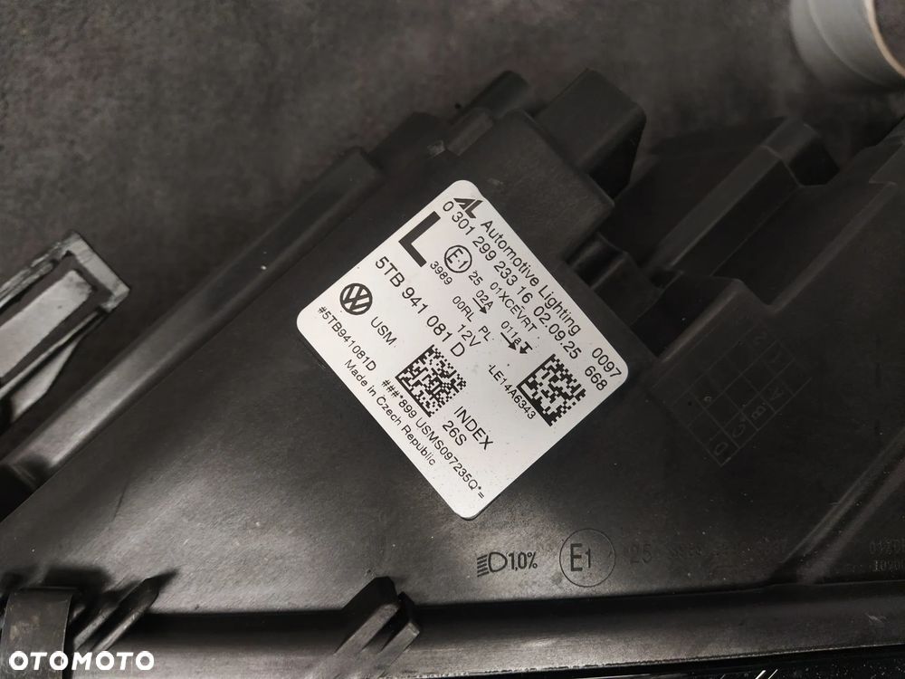 VW TOURAN 5TB 15- LAMPY LAMPA REFLEKTORY REFLEKTOR PRZÓD PRZEDNIE FULL LED PRAWA LEWA PRZETWORNICA ORYGINAŁ - 15