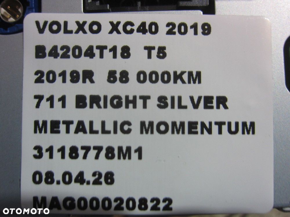 VOLVO XC40 XC 40 RADIO USA NAWIGACJA CZYTNIK MODUŁ HARMAN KARDON 31466209 - 9