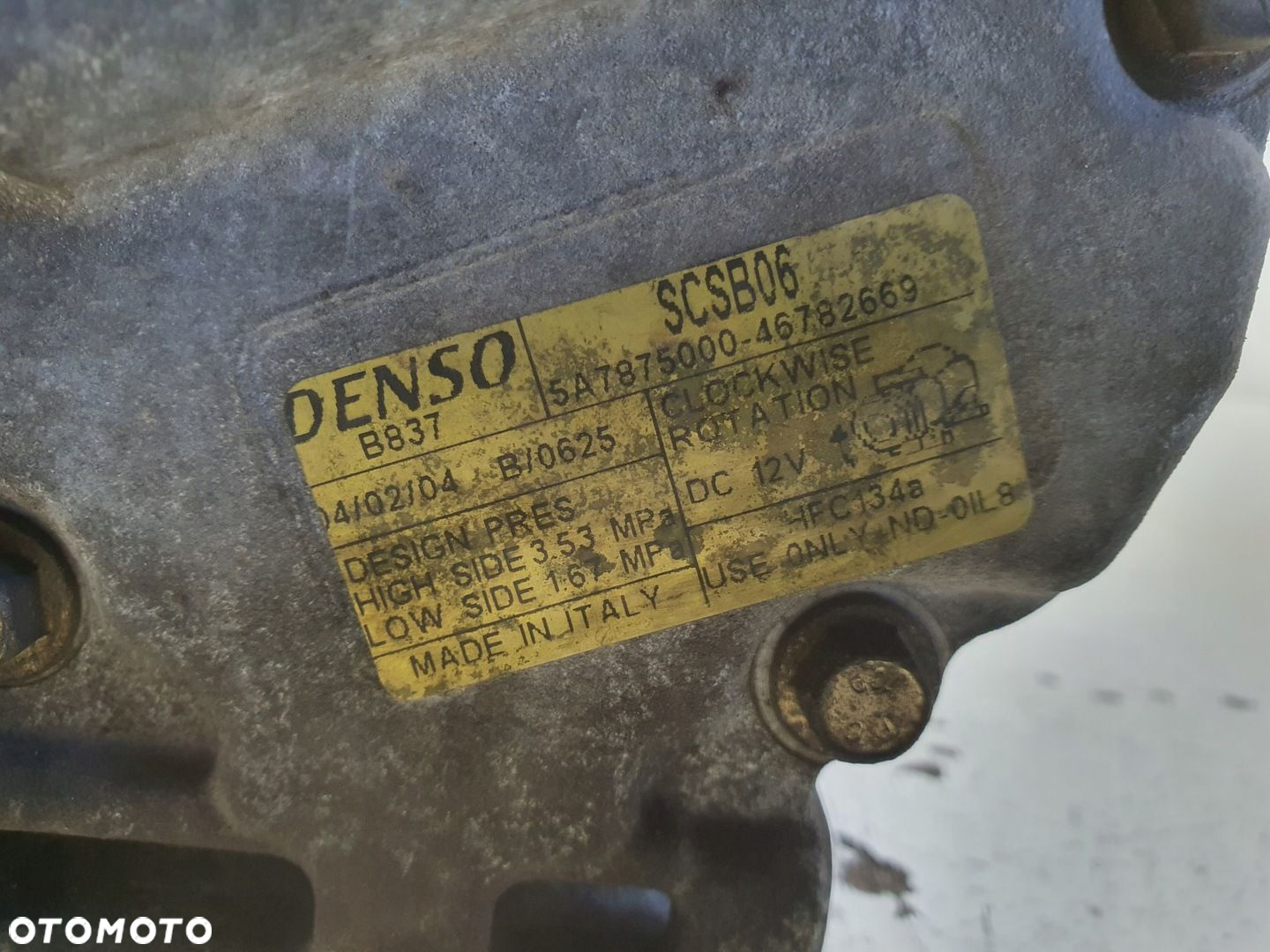 Fiat Idea 1.4 16V SPRĘŻARKA KLIMATYZACJI pompa 5A7875000-46782669 SCSB06 - 3