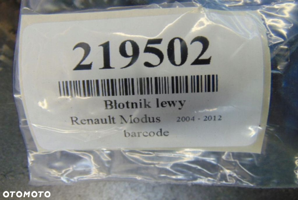 RENAULT MODUS BŁOTNIK LEWY MV632 STAN WIDOCZNY NA ZDJĘCIU - 8