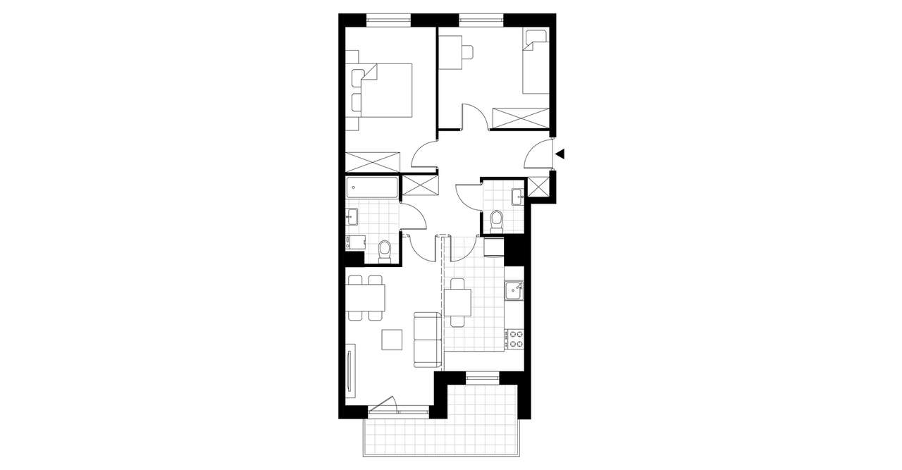 3-pokojowe mieszkanie 58m2 + balkon - Pełny obrazek: 4/7