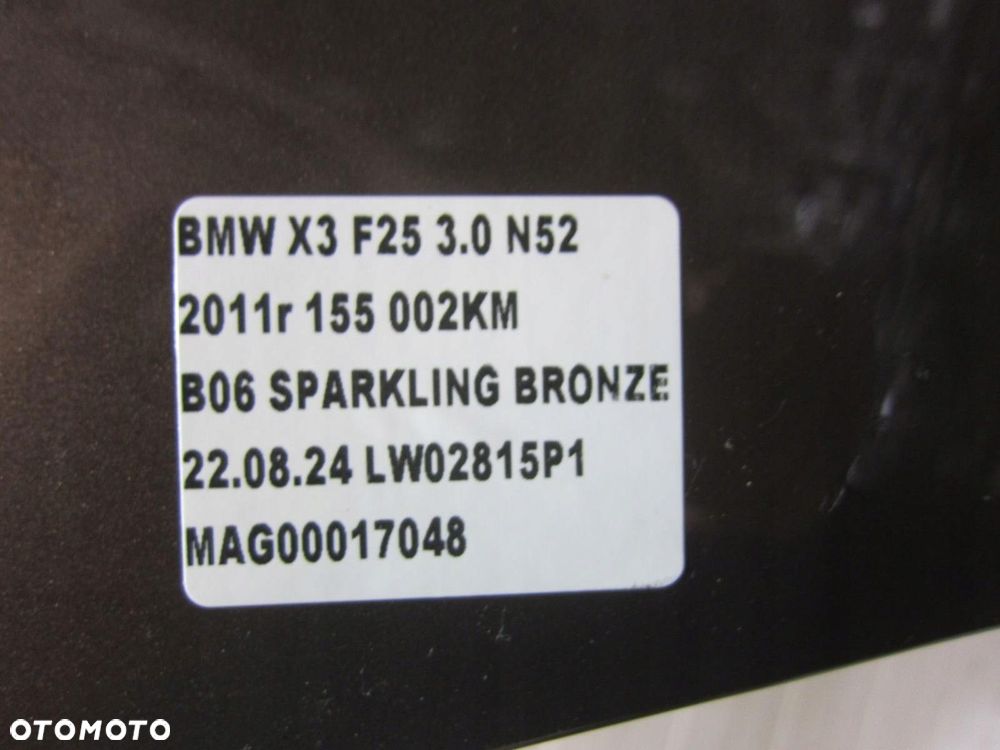 BMW X3 F25 X4 F26 BŁOTNIK PRAWY PRZEDNI SPARKLING BRĄZ BRONZE B06 7267324 - 10