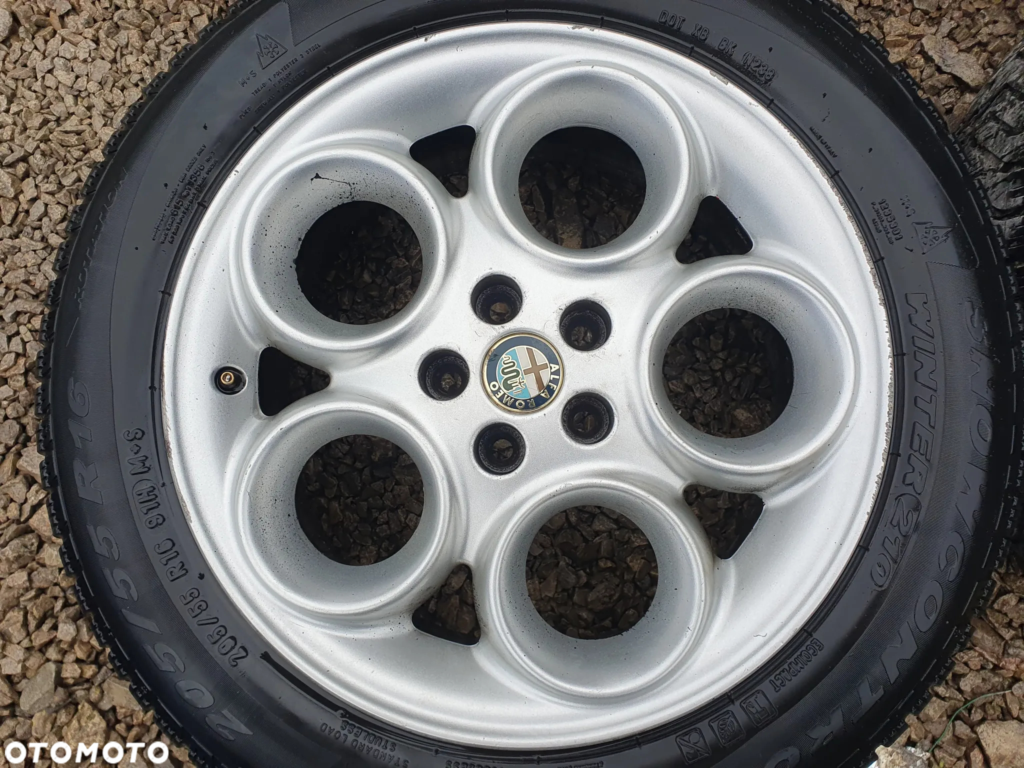 ALFA ROMEO ORYGINALNE FELGI ALUMINIOWE 16" 6.5J ET41.5 5X98 ALUFELGI 60621622 KOMPLET 4 SZTUKI - 2