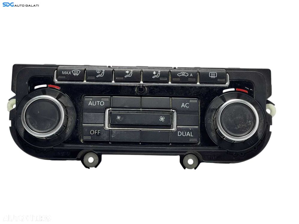 Panou Modul Unitate Comanda AC Aer Conditionat Clima Climatronic Dublu Dual Zone Volkswagen Passat CC 2008 - 2012 Cod 5K0907044AJ [L2864] - 1