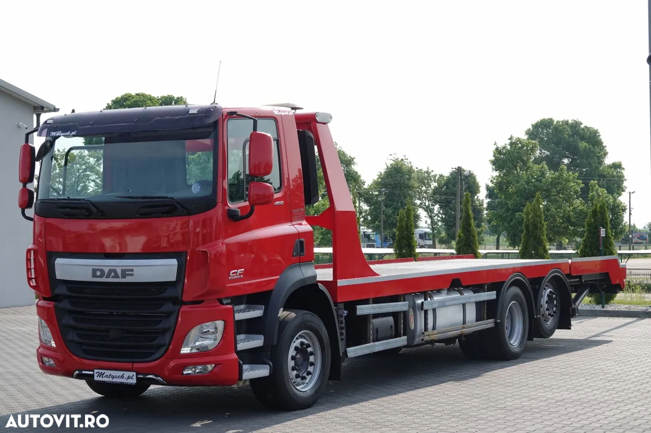 DAF CF 460 / AUTOTURISM CAMION / PLATFORMĂ / CALORIERE HIDRAULICE / TROLIU / EURO 6 - 7
