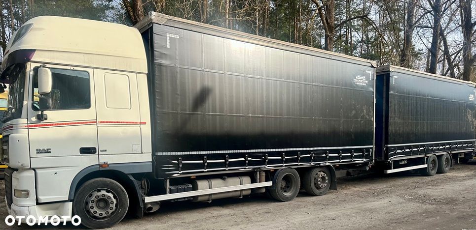 DAF XF 105.460 SSC 6x2 MANUAL RETARDER ZABUDOWA FIRANKA DŁ:7.40m NOWA PLANDEKA!!! LODÓWKA 2xALUTANK OS PODNOSZONA + PRZYCZEPA HIPOCAR TANDEM ZABUDOWA ALUMINIOWA FIRANKA DŁ:8.20m NOWA PLANDEKA!!! OSIE SAF OS PODNOSZONA NOWE TACHO!!! ZESTAW PRZESTRZENNY 120m3 2007r EURO 6 ŁADNY - 3