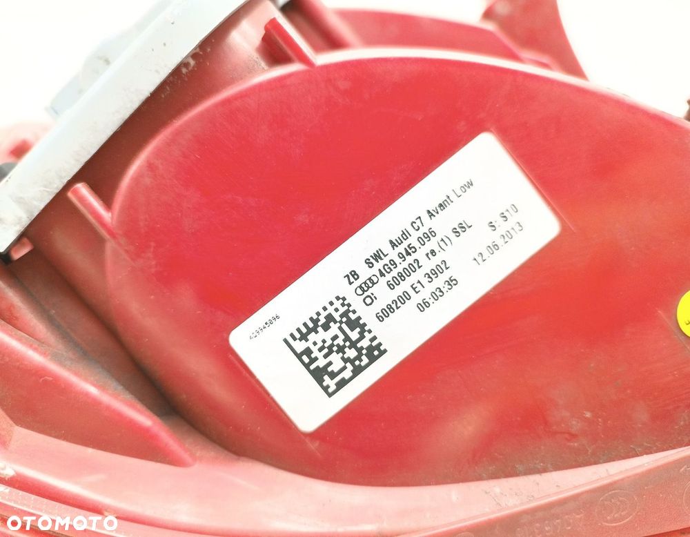 LAMPA PRAWA TYLNA TYŁ AUDI A6 C7 KOMBI 4G9945096 - 3