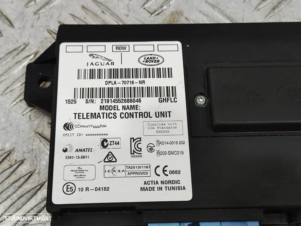Centralina Modulo Controlo Sistema Comunicação GPS Original Jaguar XE X760 21914552686046 DPLA70718NR 2015 a 2024 - 2