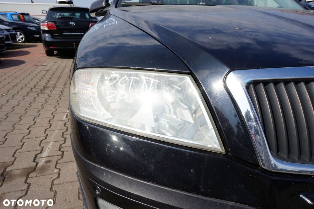 MASKA ZDERZAK BŁOTNIKI LAMPY OCTAVIA II 1Z3 9910  SKODA 2004-2008 CZARNY PRZÓD KOMPLETNY - 25