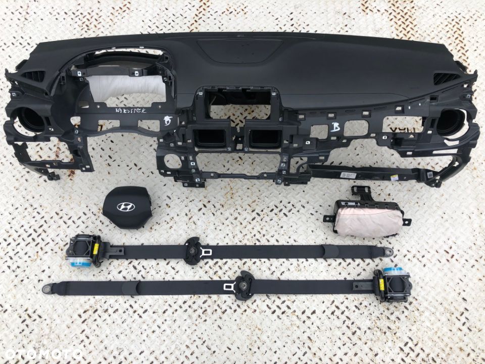 HYUNDAI KONA DESKA KONSOLA KOKPIT PULPIT PÓŁKA PARAPET AIR BAG AIRBAG PODUSZKI PASY PAS Raz2 - 1