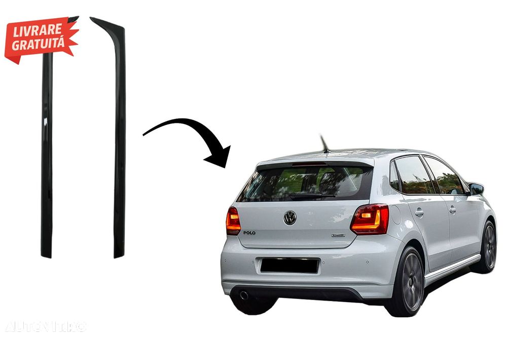 Eleron Luneta Prelungiri Laterale VW Polo 6R MK5 (2009-2018) GTI Design Negru Luci- livrare gratuita - 1
