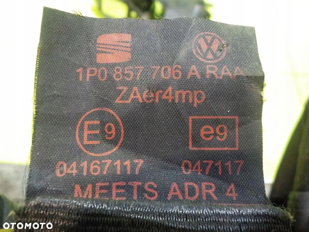 SEAT LEON II LIFT 09r pas bezpieczenstwa prawy przod 1P0857706ARAA 04167117 - 5