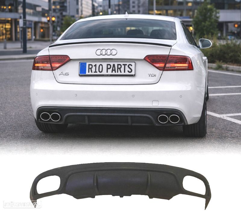 DIFUSOR AUDI A5 COUPE CABRIO 07-11 LOOK DTM RS - 1