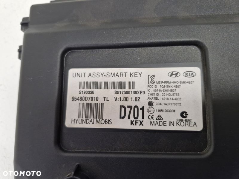 hyundai tucson iii 3 moduł sterownik smart key 95480d7010 - 3