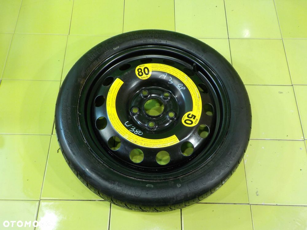AUDI A3 8P GOLF V GOLF VI kolo dojazdowe 125/70/16 5X112 - 1
