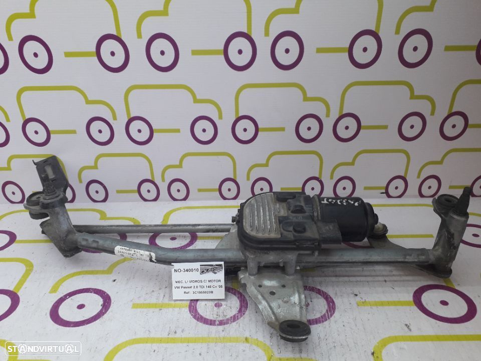 Mec . Limpa Vidros c/ motor Volkswagen Passat 2.0 TDi 140Cv de 2005 - Ref : 3C1955023B - NO340010 - 1