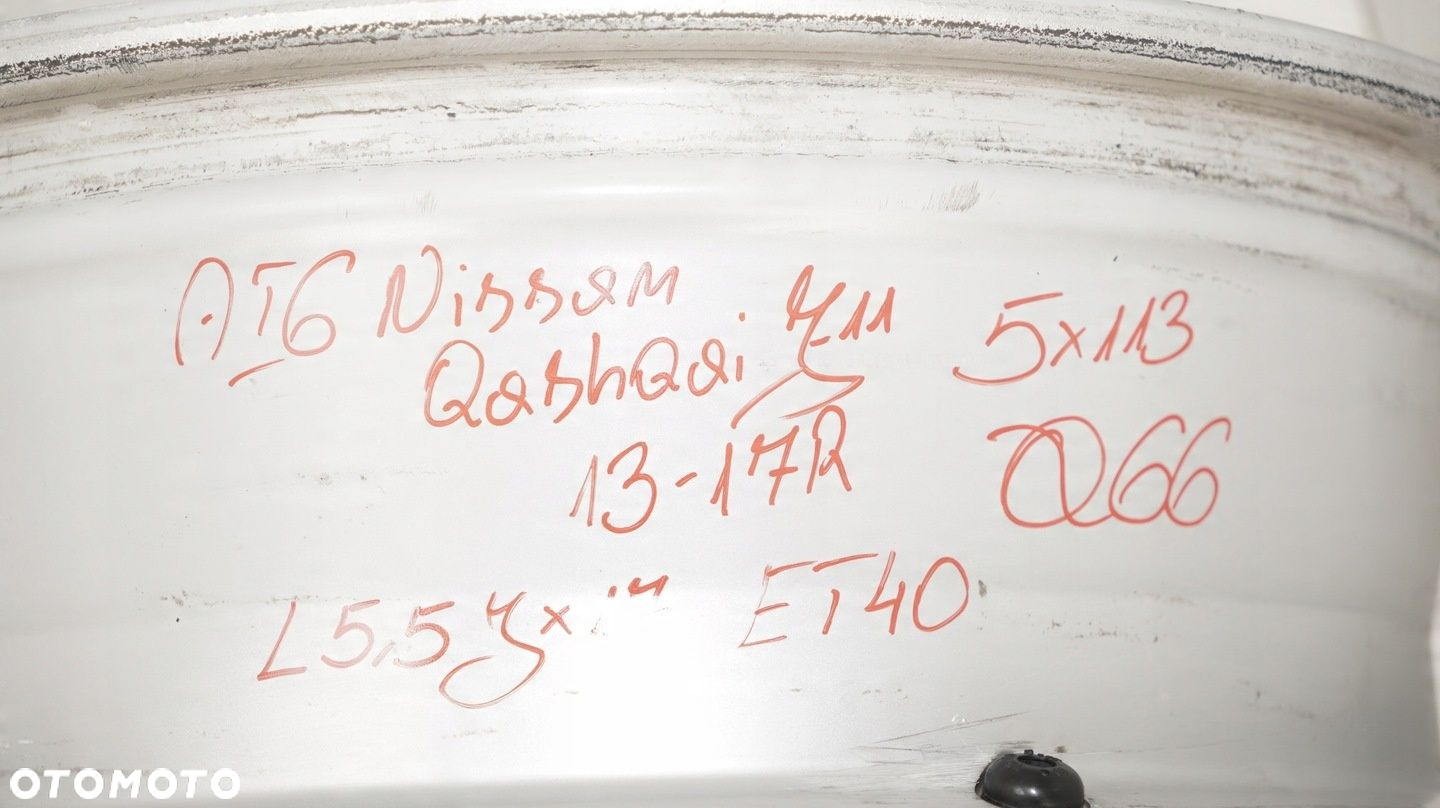 FELGI ALUMINIOWE NISSAN QASHQAI J11 13R- 5X114,3 5,5JX17 - 15