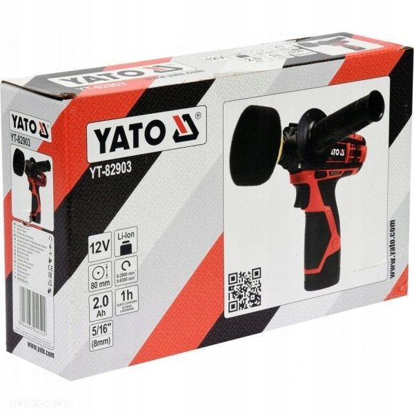 YATO POLERKA SAMOCHODOWA SZLIFIERKA AKUMULATOROWA 12V  3GĄBKI YT-82903 - 7