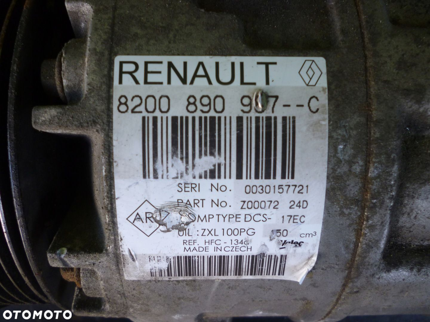 SPRĘŻARKA KLIMATYZACJI RENAULT 8200890987 - 2