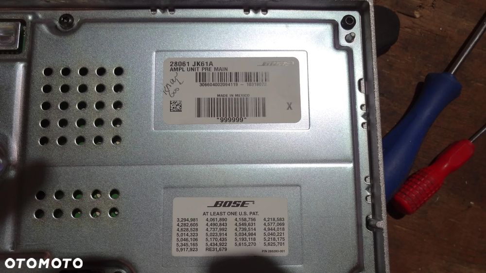 BOSS Wzmacnicz audio Nissan Altima 28060-JB20A Infiniti G25 G37 Q40 28061-JK61A - 9