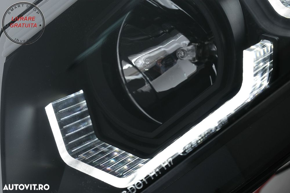 Faruri 3D LED Angel Eyes BMW Seria 3 Limousine E90 Touring E91 (03.2005-08.2008) L- livrare gratuita - 4