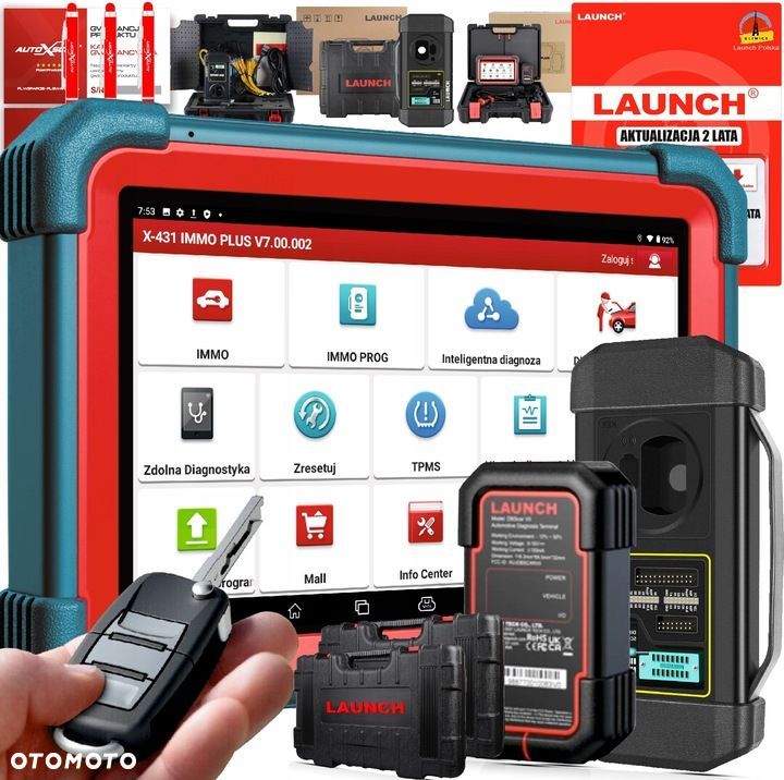 LAUNCH TESTER DIAGNOSTYCZNY X431 IMMO PLUS PROGRAMATOR ORYGINAŁ CERTYFIKAT - 1