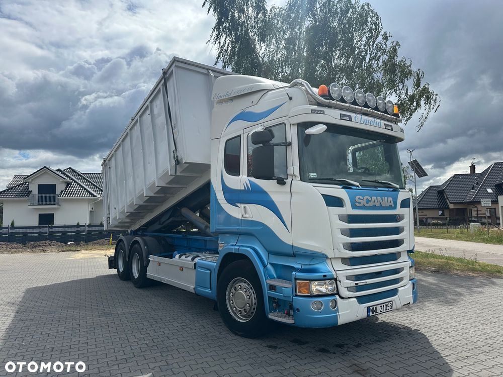 Scania R480 6x4 2014 hakowiec do zboza złomu trocin hak - 9