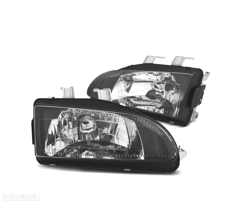 FARÓIS HONDA CIVIC 91-95 FUNDO PRETO - 1