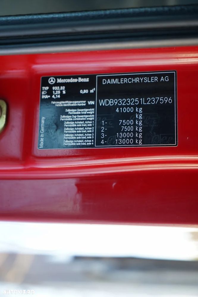 Mercedes-Benz ACTROS 4141 / 8X6 / BASCULATOR SPATE / WIELTON / EPS + AMBREIAJ / ANVELOPE 100% - 38