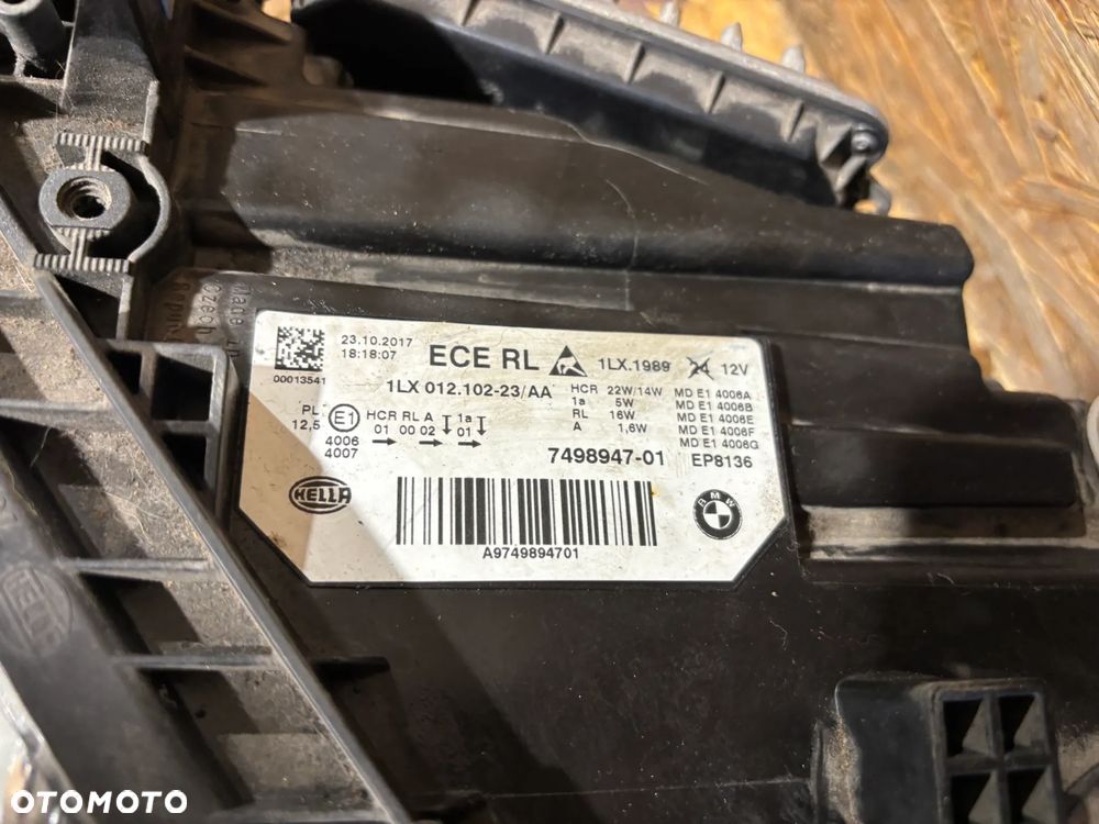 Bmw 3 F30 LCI Lampa Lewy Przód UK Led 7498947 7498947-01 - 6