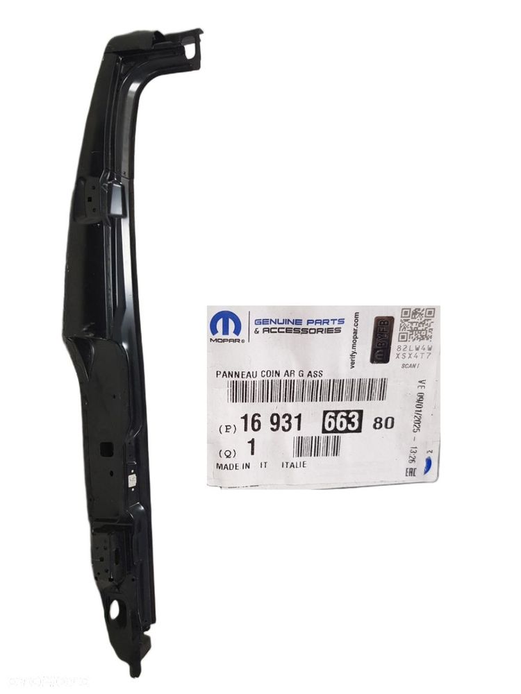 NOWY ORYGINALNY TYLNY LEWY BŁOTNIK NAROŻNIK SŁUPEK BOXER JUMPER FIAT DUCATO III 14-25 1693166380 - 1