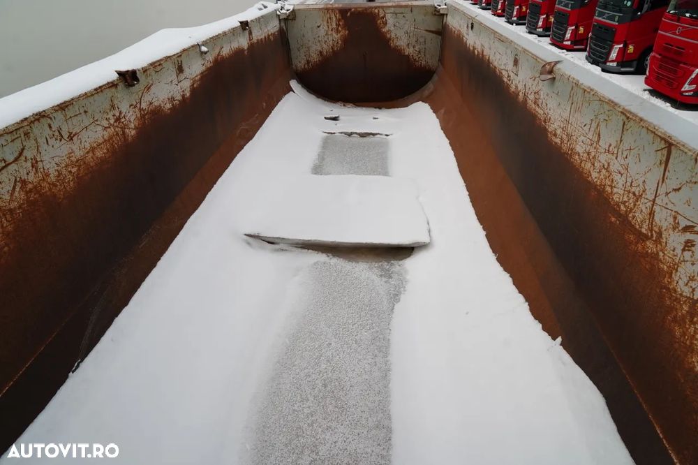 Zaslaw WYWROTKA  25 m3 / STALOWA / RYNNA / OŚ PODNOSZONA - 14