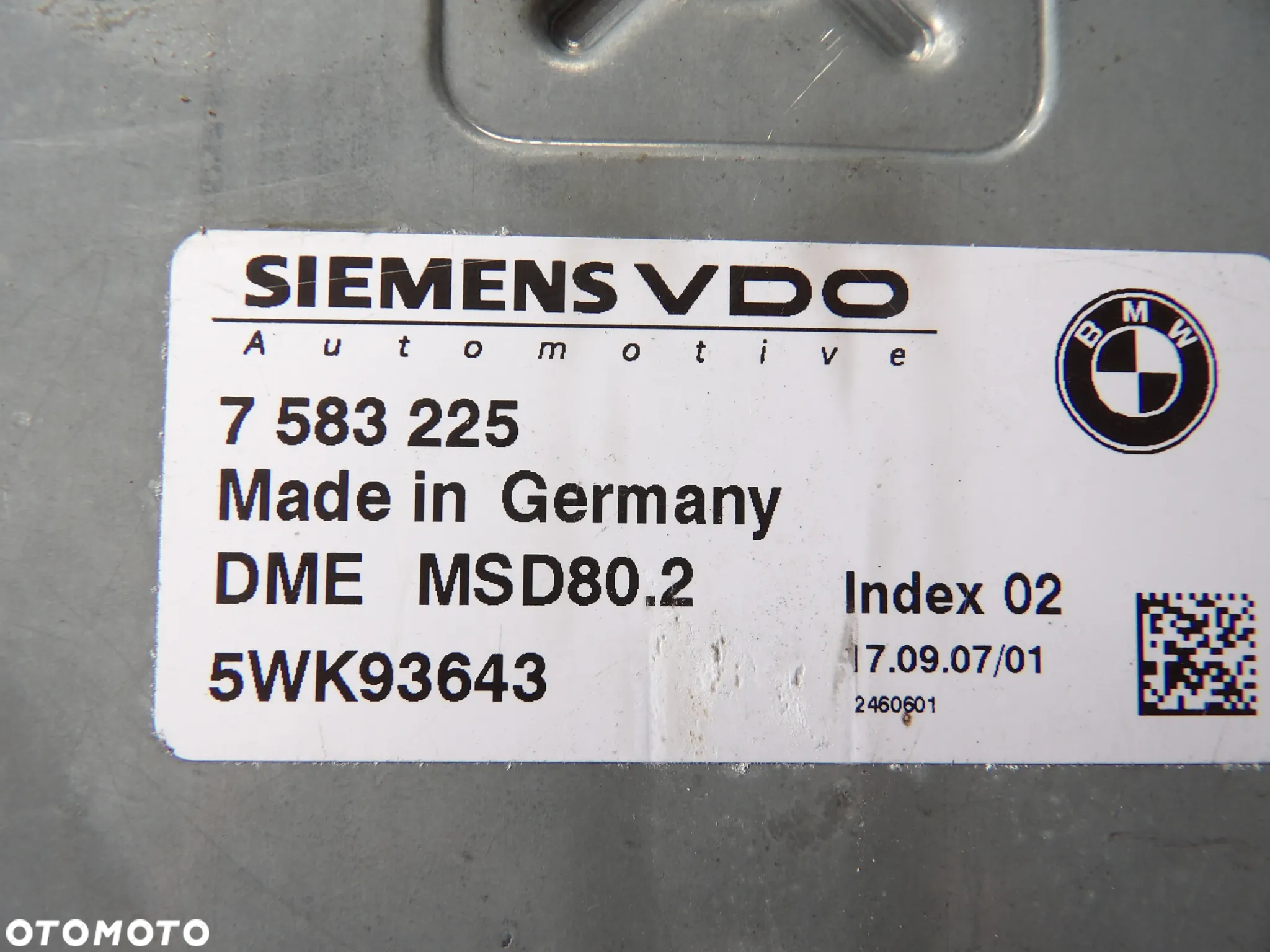 BMW - E93 - KOMPUTER , STEROWNIK SILNIKA - 7583225 - 2