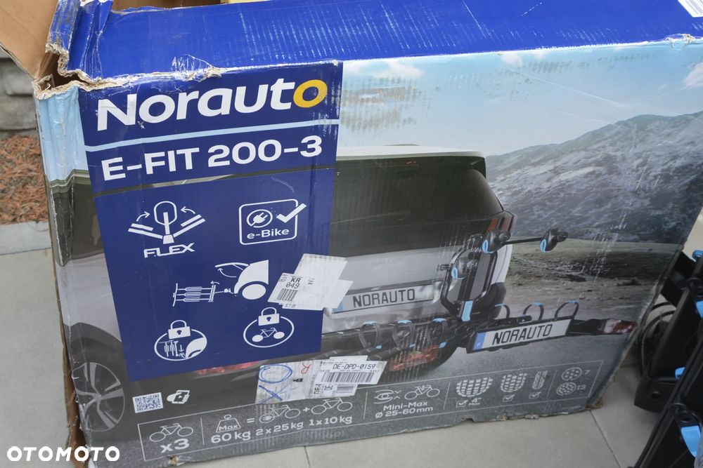 Norauto na 3 rowery na hak odchylany na klucz na elektryki - 4
