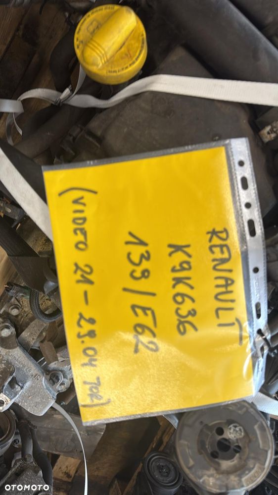 Renault  K9K636 1.5 diesel silnik kompletny z pełnym osprzętem gotowy do montażu VIDEO PRACY SILNIKA - WHATSAPP LUB LINK W OPISIE - 6