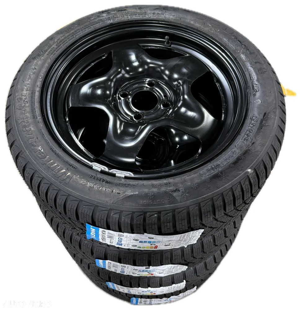 Set complet de iarna 16 inch pentru Dacia Logan III, jante otel structurale + anvelope iarna Sunny NW211 195 55 r16 87H - 2