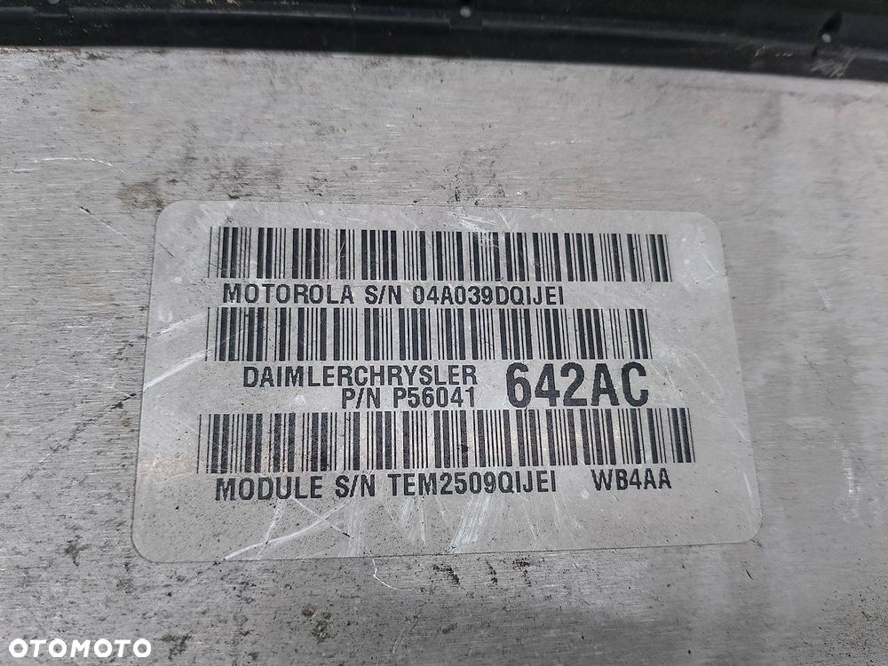 KOMPUTER,STEROWNIK JEEP GRAND CHEROKEE WJ P56041642AC MOTOROLA 04A039DQIJEI - 2