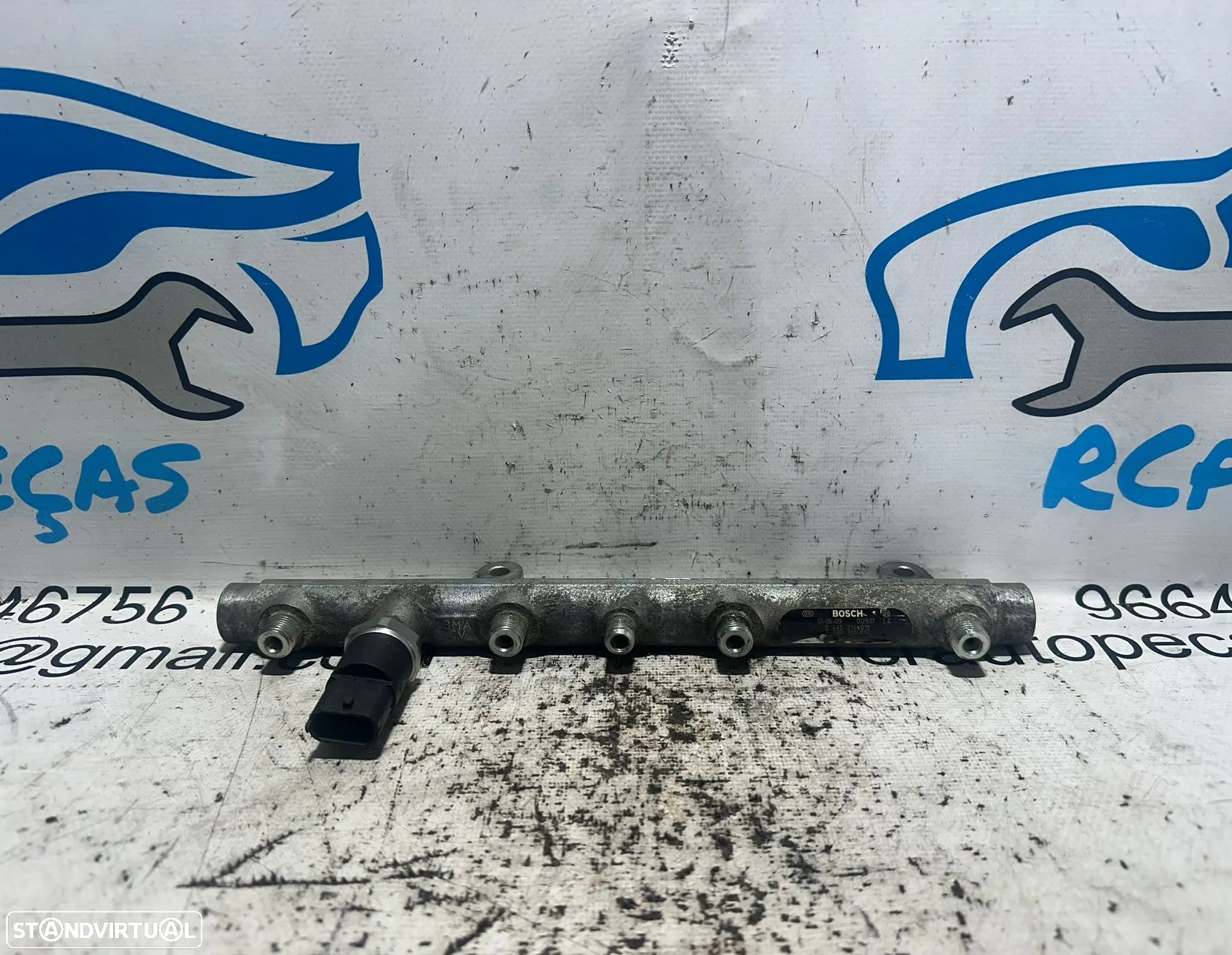 .Régua Alta Pressão Common Rail Bosch Renault F9Q 1.9 dCi 0445214015 7700111013 - 1