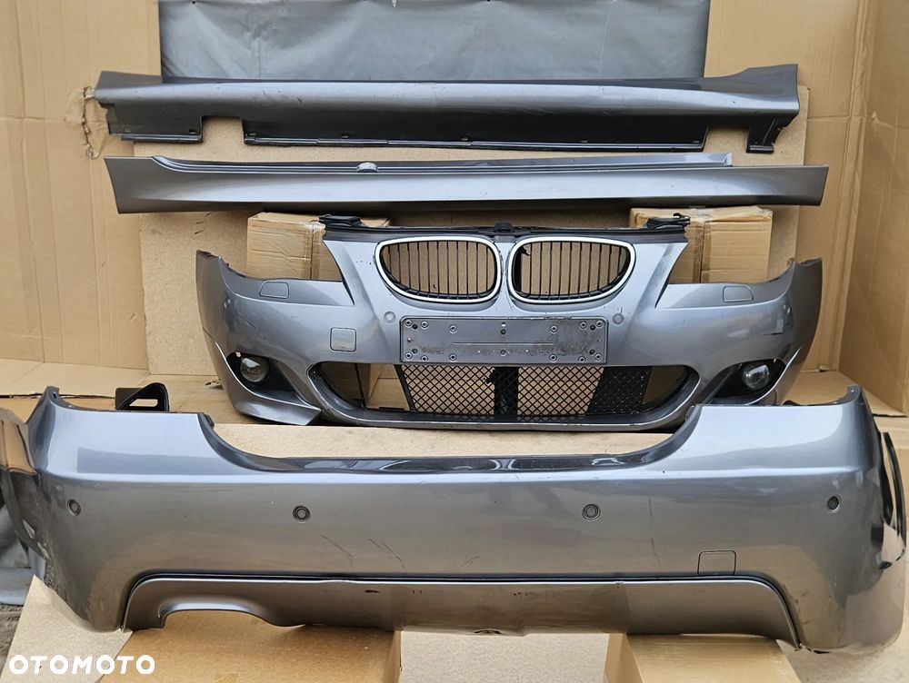 BMW E60 M PAKIET ZDERZAK PRZEDNI PRZÓD TYLNY TYŁ PROGI KOMPLET SPACEGRAU WLOTY ABSORBER 7896582 - 1