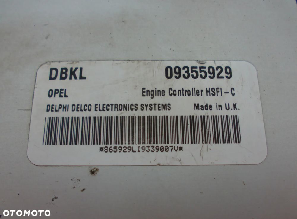 Sterownik Komputer Silnika 09355929 D98055 - 2