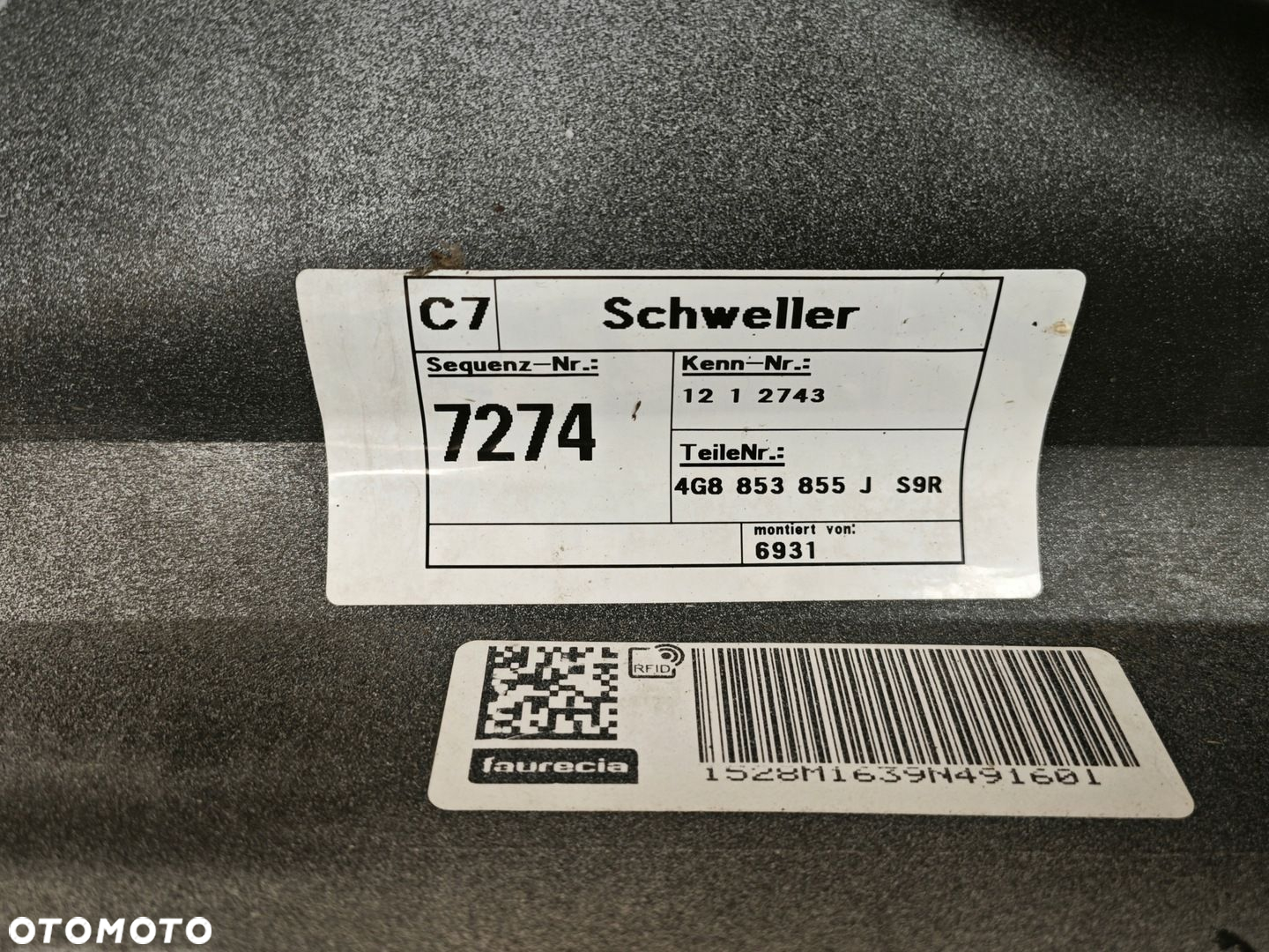 NAKŁADKA PROGOWA LEWA AUDI A7 C7 LS9R 32 km - 11