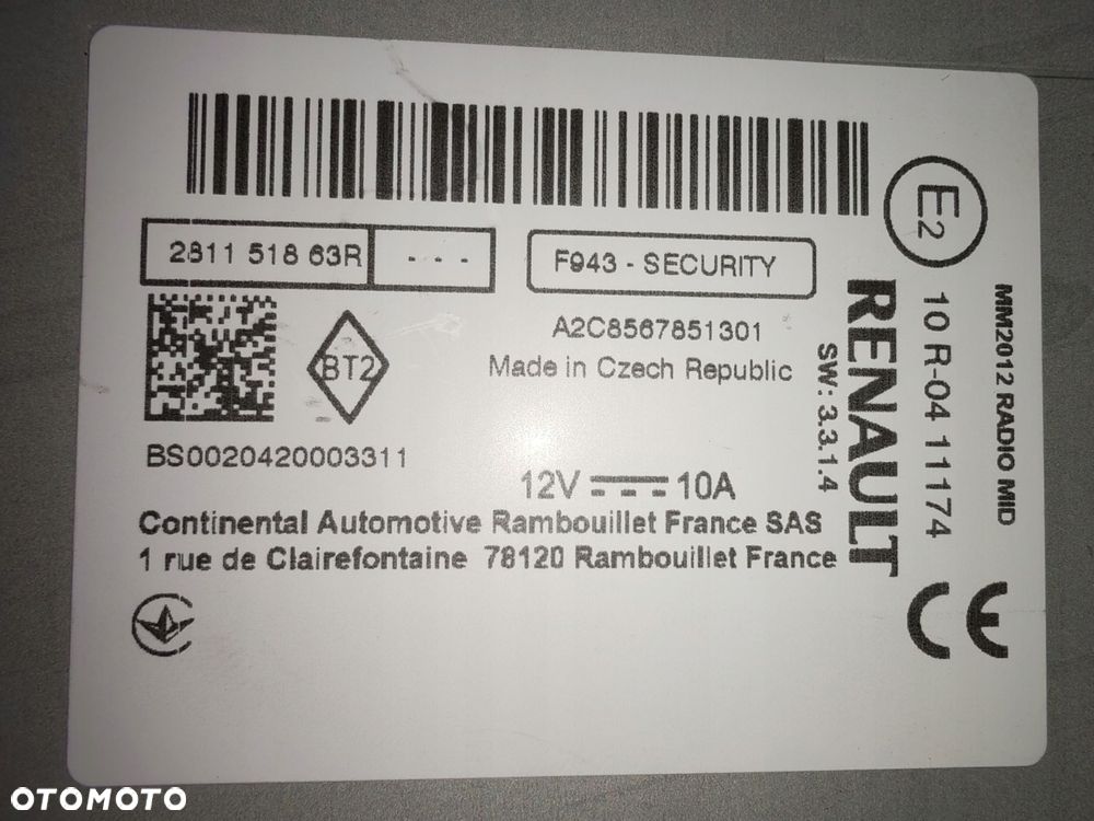 oryginalne radio 281151863r renault captur i 13-18 - 4
