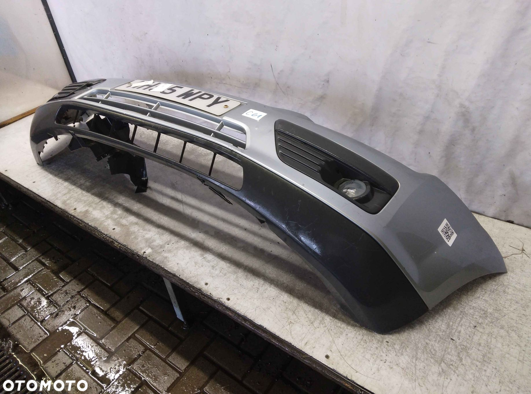 ^ ZDERZAK PRZÓD PRZEDNI FORD FOCUS MK.2 2 II 03 SREBRNY HALOGENY - 2