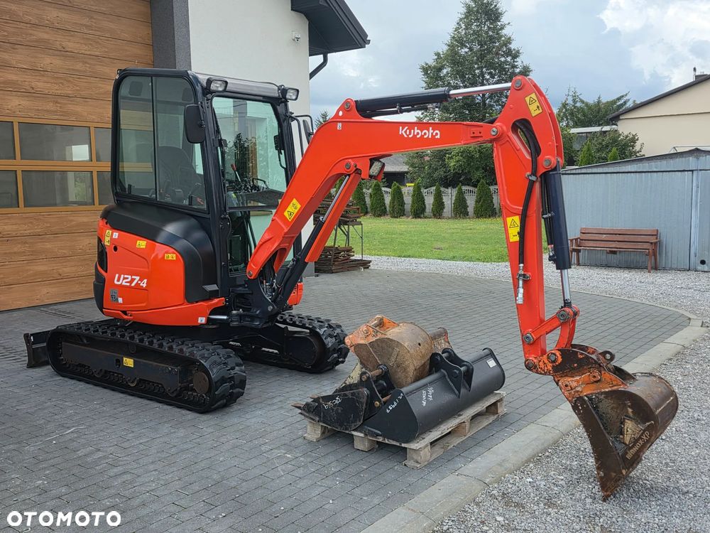 Kubota U 27 - 4 mini koparka Kubota sprowadzona 5 łyżek szybkozłącze piękna w oryginale 1 właściciel najdłuższe ramie long - 29
